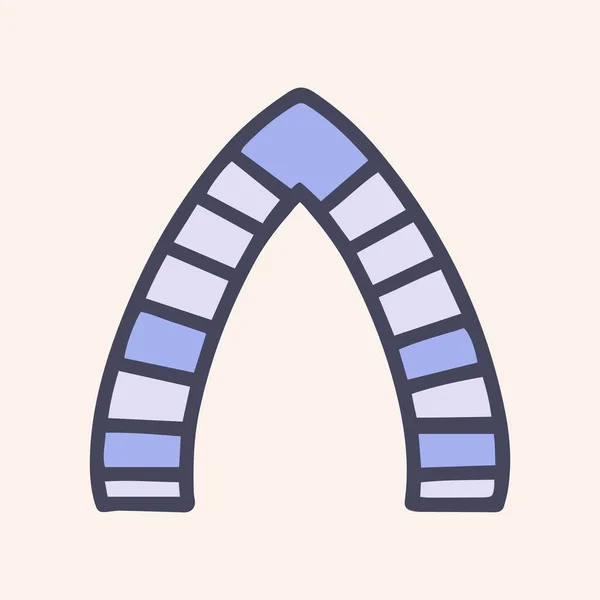 Stone arch χρώμα διάνυσμα doodle απλό εικονίδιο — Διανυσματικό Αρχείο