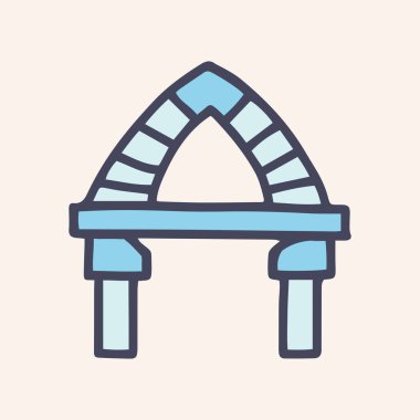 Kemer rengi vektör karalama basit simge tasarımı