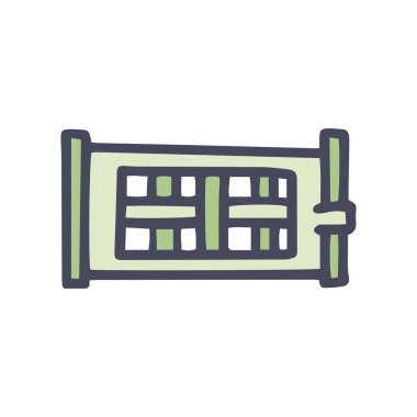 sığır çiti renk vektör basit simge karalama