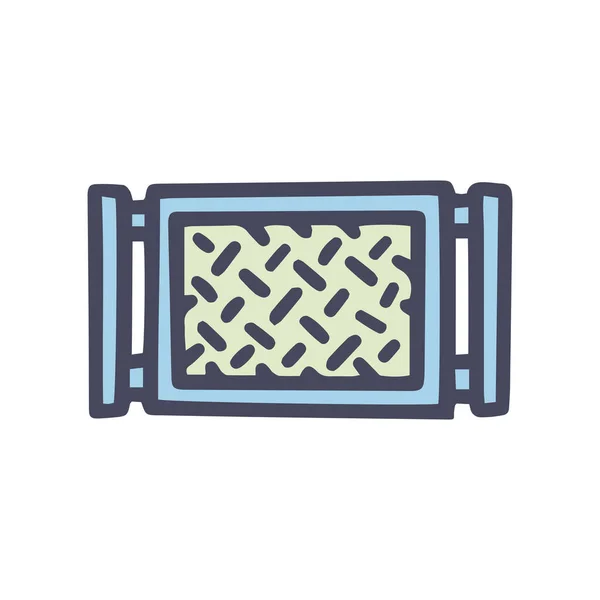 Clôture en maille couleur vecteur doodle icône simple — Image vectorielle