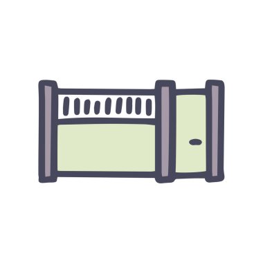 çit rengi vektör karalama basit simge tasarımı