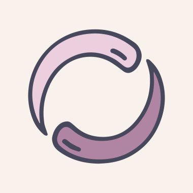 Çember yükleme renk vektörü karalama basit simgesi