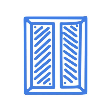 Retro havalandırma ızgara hattı vektör karalama basit simge