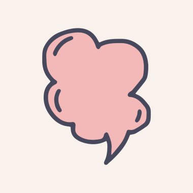 konuşma balonu renk vektörü basit simge karalama