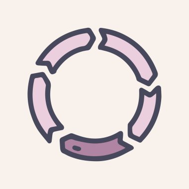 Çember yükleme renk vektörü karalama basit simgesi