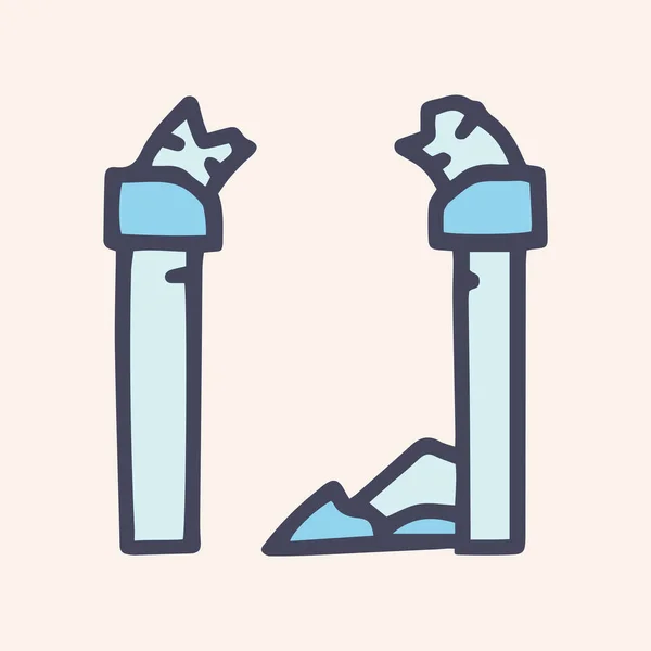 Arco cor vetor doodle design ícone simples —  Vetores de Stock
