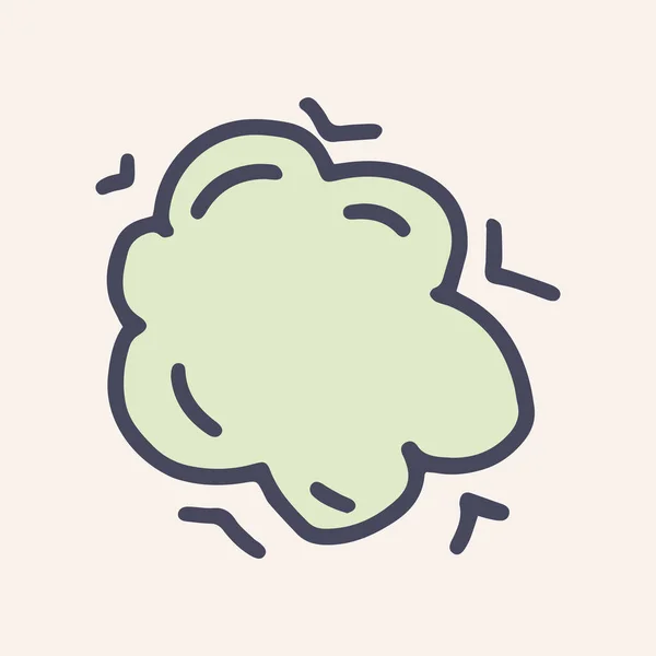 Fala bolha cor vetor doodle ícone simples — Vetor de Stock