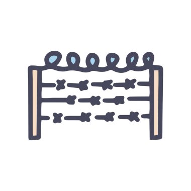 hapishane çiti renk vektörü basit simge karalama