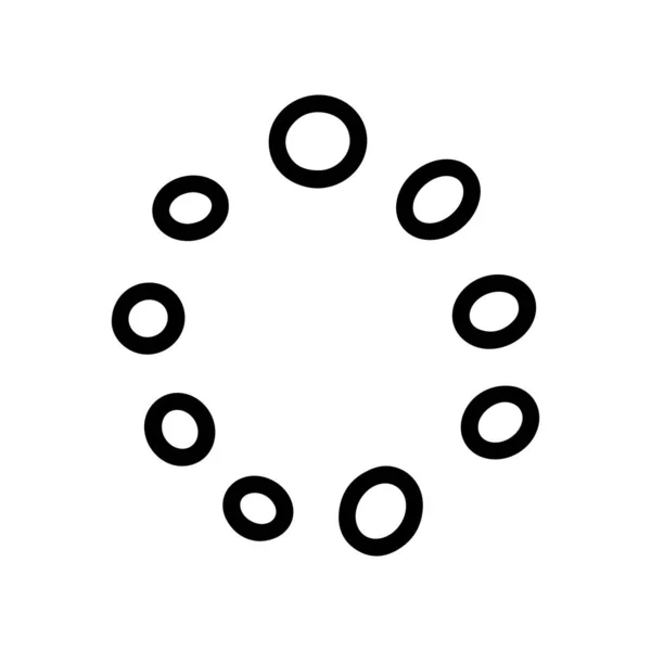 円の読み込み黒い線ベクトルのドアシンプルなアイコン — ストックベクタ