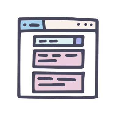 renk vektörü karalama basit simge haber sitesi