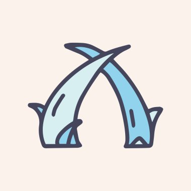 Kemer rengi vektör karalama basit simge tasarımı