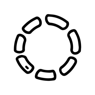 Siyah çizgi vektör karalama simgesini çember halinde yükle