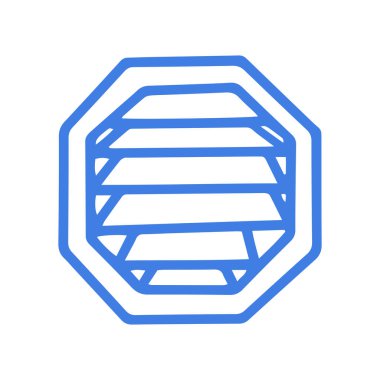 Havalandırma ızgara hattı vektör karalaması basit simge