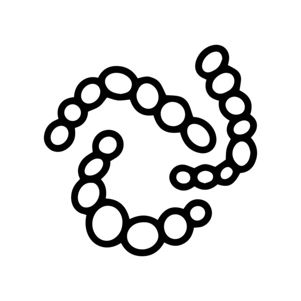 Bacteria streptococcus line vector doodle icon design — Stock Vector