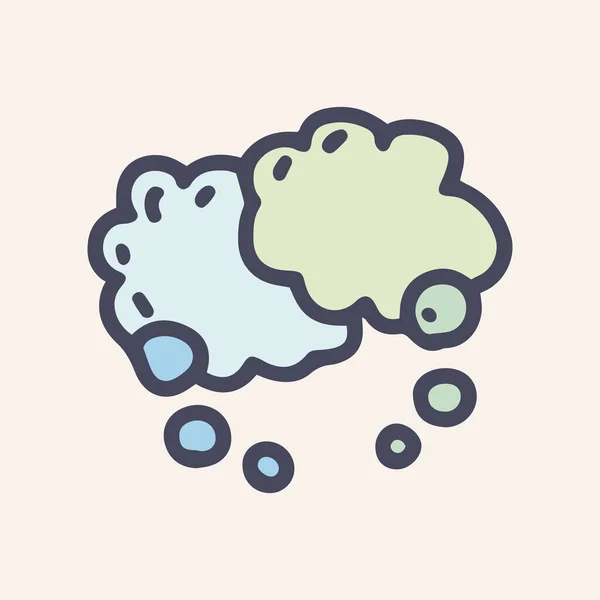 Speech bubble color vector doodle simple icon — Stock Vector