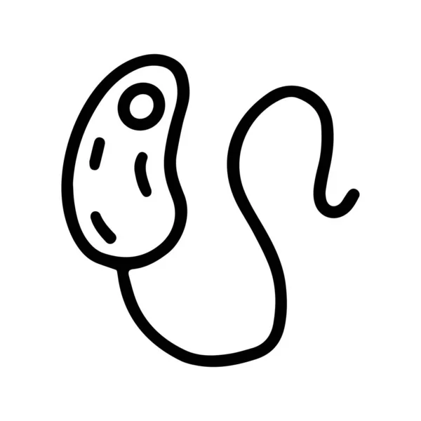 박테리아 helicobacter pylori line vector doodle icon — 스톡 벡터