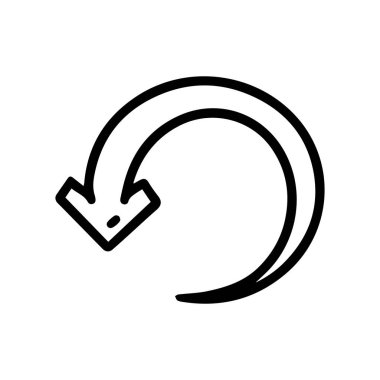 Siyah çizgi vektör karalama simgesini çember halinde yükle