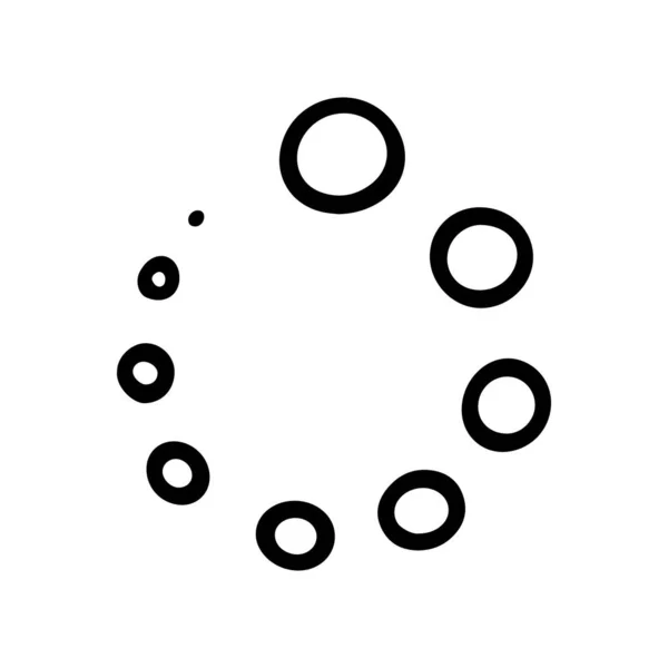 圆形加载黑线矢量涂鸦简单图标 — 图库矢量图片