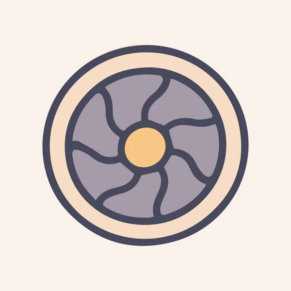 Ventilation grill color vector doodle simple icon — 스톡 벡터