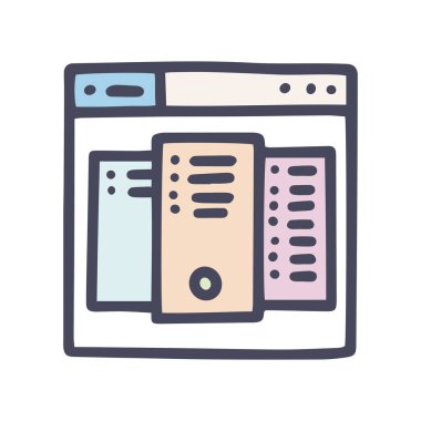 renk vektörü karalama basit simge fiyatlandırma web sayfası