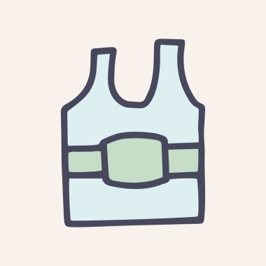 Plastik torba rengi vektör karalaması basit simge