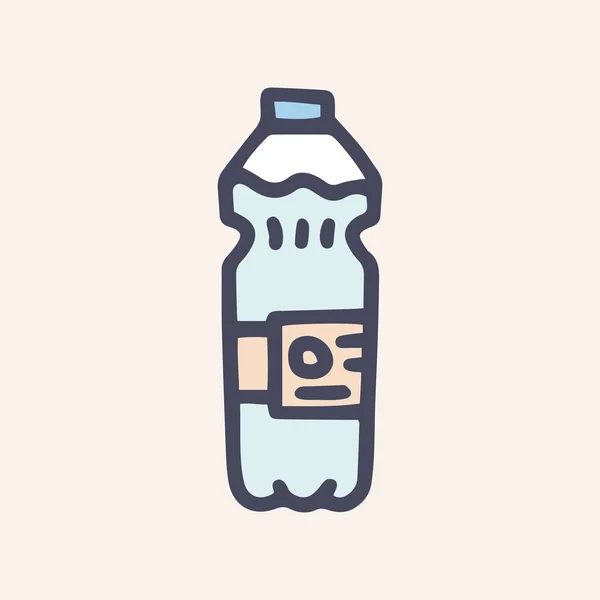 Su vektörü karalama şişesi basit simge tasarımı — Stok Vektör