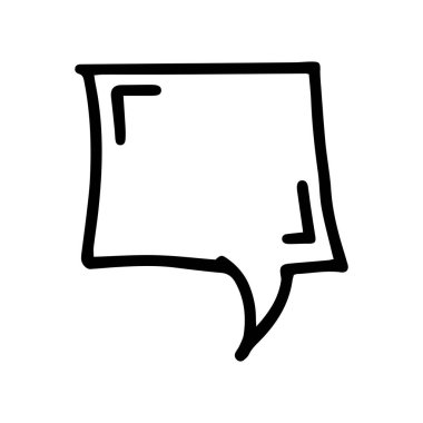 Konuşma balonu çizgisi vektörü basit simgeyi karala