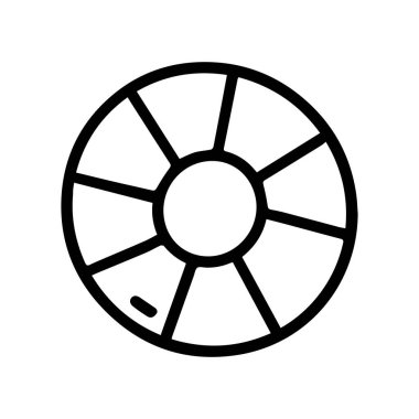 Siyah çizgi vektör karalama simgesini çember halinde yükle