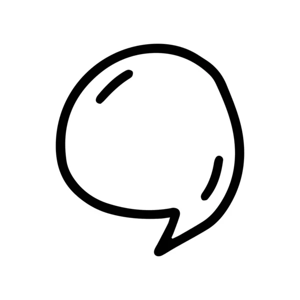 Speech bubble line vector doodle simple icon — Stock Vector