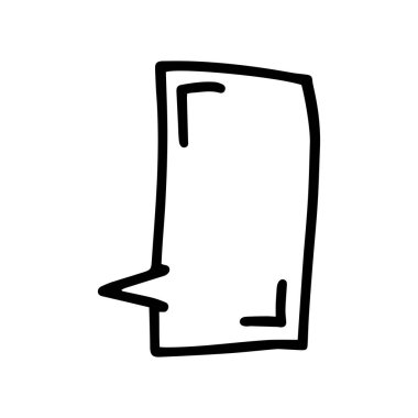 Konuşma balonu çizgisi vektörü basit simgeyi karala