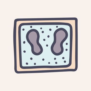 foot mat renk vektör karalama basit simge