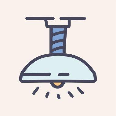 Avize rengi vektör karalaması basit simge tasarımı