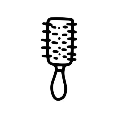 saç fırçası çizgisi vektör karalama basit simge tasarımı