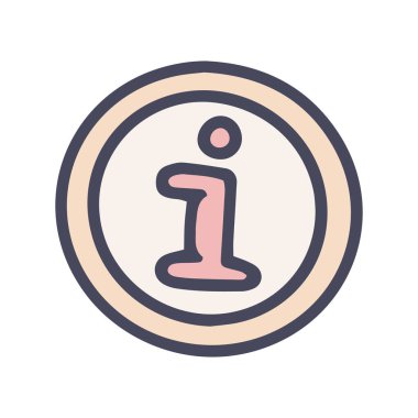 bilgi düğmesi renk çizimi basit simge