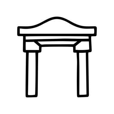 Kemer siyah çizgi vektör karalama simgesi tasarımı