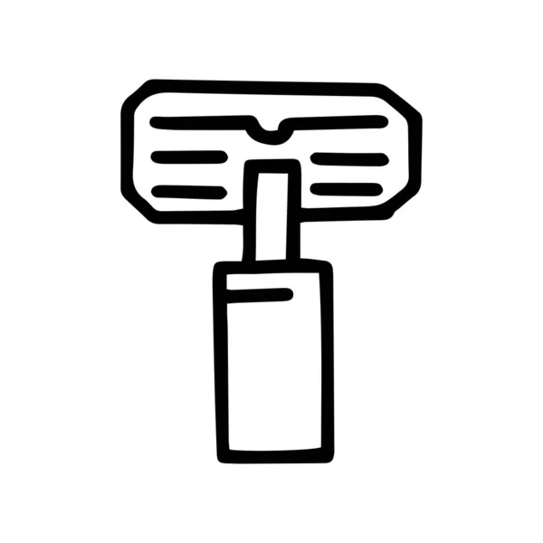 Scheermes lijn vector doodle eenvoudige pictogram ontwerp — Stockvector