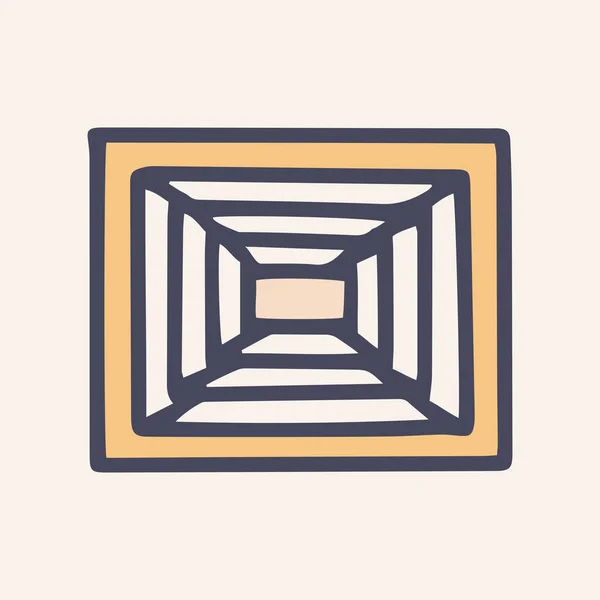 Griglia di ventilazione colore vettoriale doodle semplice icona — Vettoriale Stock