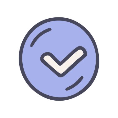 Çember renk karalama basit simgesini denetle