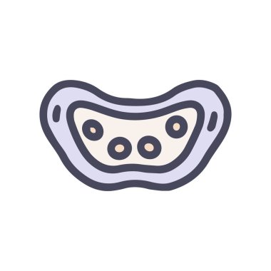 boyun masajcısı renk vektörü basit simge karalama