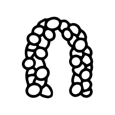 balon kemeri siyah çizgi vektör karalama simgesi