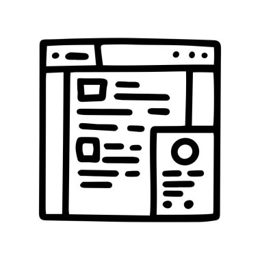 Servis çizgisi karalama basit simgesini destekle