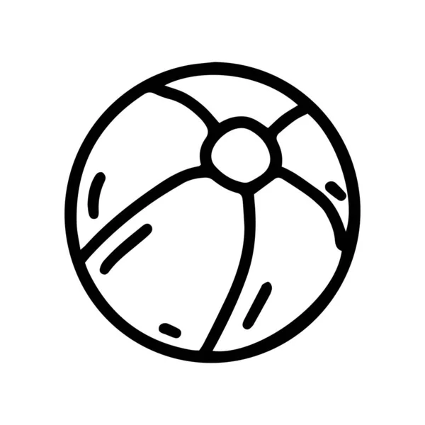Ball line vector doodle simple icon design — Stock Vector