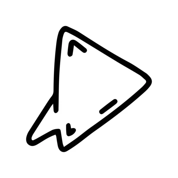 Discorso bolla linea vettore doodle semplice icona — Vettoriale Stock