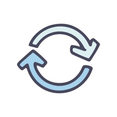 daire ok renk vektörü basit simge karalama