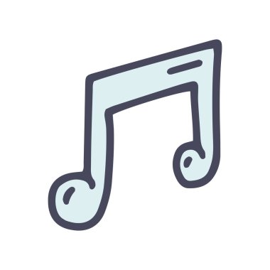 müzik renk vektörü karalama basit simge tasarımı