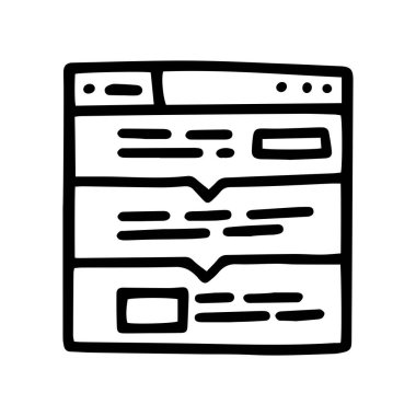 İniş sayfası vektör karalaması basit simge