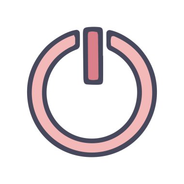 kapatma düğmesi renk çizimi basit simge