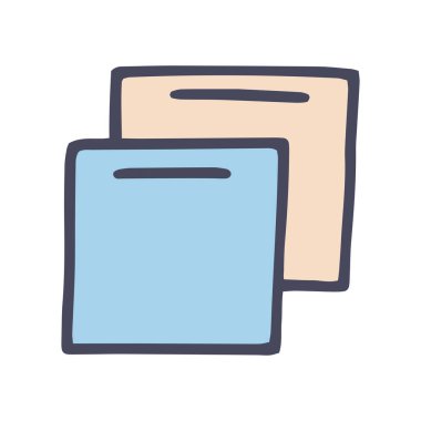 kağıt etiketleri renk vektörü karalaması basit simge