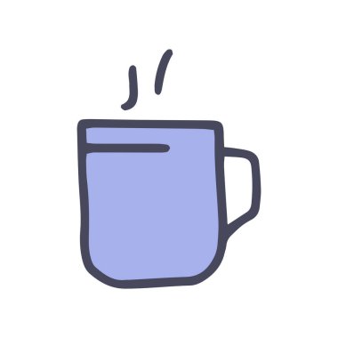 çay fincanı renk vektörü karalaması basit simge