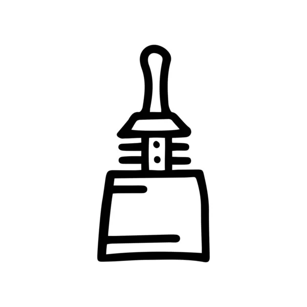 Toaleta szczotka linii wektor doodle prosty ikona — Wektor stockowy